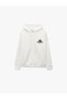 Brushed Long-Sleeve Zippered Hooded Sweatshirt with Kangaroo Pocket and Print - 6