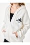 Brushed Long-Sleeve Zippered Hooded Sweatshirt with Kangaroo Pocket and Print - 5