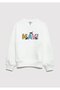 Logo Cat Printed Ecru Sweatshirt 7S10169-70057 - 3