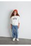Logo Cat Printed Ecru Sweatshirt 7S10169-70057