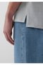 Pocket Detailed Gray Basic T-Shirt Loose Fit / Relaxed Fit 066248-70075 - 7