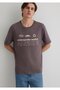 Always Printed Purple T-Shirt Loose Fit / Loose Relaxed Cut 0612722-86683