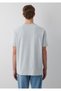 Pocket Detailed Gray Basic T-Shirt Loose Fit / Relaxed Fit 066248-70075 - 5