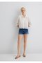 Vivia Cuffed Dark Flex Blue Jean Shorts 1411217-89702 - 3