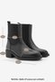 Women's Elastic Side Strap Heeled Casual Boots Tunles Black - 8