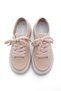 Women's Sneaker High Sole Lace-Up Linen Sports Shoes Kotnel Beige - 6