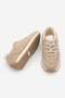Women's Suede Lace-Up Retro Casual Sneaker Sports Shoes Foryeta Beige Suede - 7