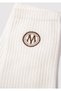 Ecru Socket Socks with Seal Logo Print 0911756 -30701 - 2