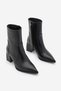 Women's Pointed Toe Thick Heeled Boots Rodis Black - 5