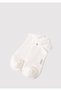 Heart Embroidered Ecru Booties Socks 1912793-620