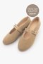 Women's Double Strap Troc Casual Ballerinas Bekosa Beige Suede
