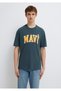 Logo Printed Green T-Shirt Loose Fit / Loose Relaxed Fit 0611711 -71598 - 4