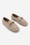 Women's Blunt Toe Stone Loafer Casual Shoes Arite Beige Suede - 6