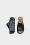 Capone 6145 Black Women's Platform V Buckle Slippers - 4
