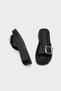 Marget Wedge Heeled Single Strap Buckle Women's Slippers - 4