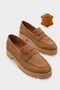 Tisha Cork Sole Genuine Leather Women's Loafers