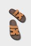 Alicia Flat Heeled Velcro Comfort Women's Shoes Slipper - 5