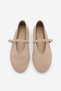 Women's Round Toe Strappy Mary Jane Daily Ballerinas Sihas Beige Suede - 8