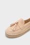 Yoklo Genuine Leather Suede Espadrille Sole Tasseled Women's Loafer Shoes - 2