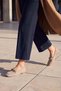 Women's Blunt Toe Stone Loafer Casual Shoes Arite Beige Suede - 3