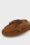 Shellie Genuine Leather Suede Lace-Up Beaded Comfort Women's Loafer Closed Toe Slippers - 4