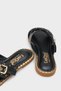 Metal Look Buckle Short Heeled Cross-Strapped Women's Slippers - 5