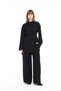 Tencel Chinese Buttoned Trouser Suit Black