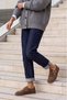Women's Genuine Leather Loafers with Strap Masculine Casual Shoes Zepar Tan Suede - 2