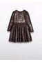 Girl's Sequined Evening Dress Brown - 2