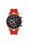 Red Silicone Cord Steel Case Functions Active 2 Year Warranty Pl-1019Gd-R2R Men's Wristwatch - 3