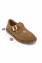 Women's Genuine Leather Loafers with Strap Masculine Casual Shoes Zepar Tan Suede - 8