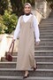Long Jile with Shoulder Straps -Beige - 3