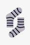 Boy's Dark Blue Navy Teddy Bear Patterned Cotton 4 Pairs of Socks - 5