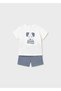 Baby Boy Dog Patterned Shorts 2-Piece Set