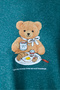 Green Happy Bear Long Sleeve Pajama Top - 3