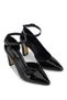 Women's Faux Leather Black Patent Leather Heeled & Stiletto Shoes - 2