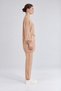 Glitter Stripe Detail Double Suit Camel - 2