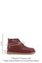 Women's Burgundy Zippered Genuine Leather Boots - 3