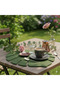 2-Piece Leaf Design Felt Coffee Food Serving American Plate & Cutlery - 8