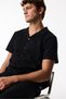 Men's Black City Black Short Sleeve Buttoned Shirt Pants Pajama Set - 3