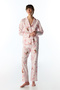 Lila Happiness Bear Patterned Cotton Long Sleeve Buttoned Shirt Pants Pajama Set - 2