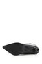 Woman's black zippered thin heeled boots - 7