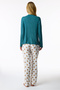 Green Happy Bear Long Sleeve Pajama Top - 4