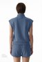 Blue Nura Half-Zip Short Sleeve Sweatshirt - 2