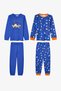 Boy's Cobalt Blue Paws&Play Cotton Long Sleeve 2-Piece Pajama Set - 3