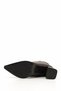 Women's Brown Zippered Thick Heeled Boots - 7