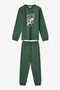 Boy's Green Fully Booked Cotton Long Sleeve 2-Piece Pajama Set - 5