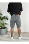 Dark Gray Towel Washed Fit Lycra-Free Jean Denim Shorts - 5