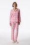 Pink Cozy Pink Cotton Checked Plaid Long Sleeve Button up Shirt Pants Pajama Set