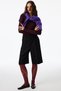 Burgundy Vintage Floral Fishnet Pantyhose - 2